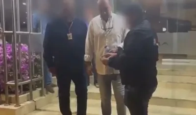 Exmagistrado Jorge Pretelt Chaljub, condenado por corrupción, el día de su captura en Montería.