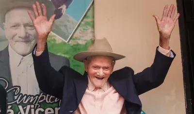   Juan Vicente Pérez Mora celebró este sábado sus 114 años.