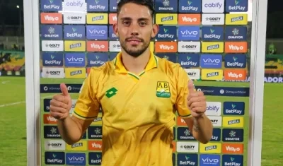 Gonzalo Lencina marcó nueve goles con el Bucaramanga. 