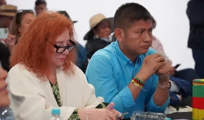 Lilia Solano, viceministra del Diálogo Social, la Igualdad y los Derechos Humanos, en una imagen de archivo en un encuentro con organizaciones indígenas