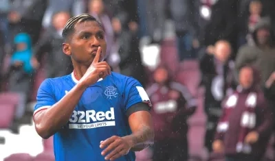 Alfredo Morelos ha marcado 124 goles con la camiseta del Rangers.
