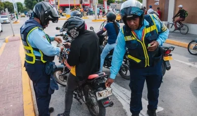 Operativos de control de la Secretaría de Movilidad de Santa Marta