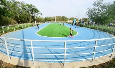 Esta es la pista de patinaje inaugurada en Parque Norte de Galapa
