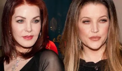 Priscilla Presley junto a su hija Lisa Marie que murió en enero pasado.