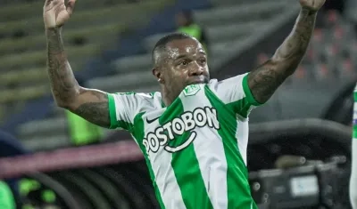 Dorlan Pabón marcó el gol que le dio la victoria a Nacional sobre Águilas Doradas.