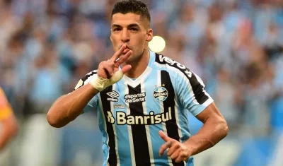 Luis Suárez, delantero uruguayo del Gremio de Porto Alegre. 