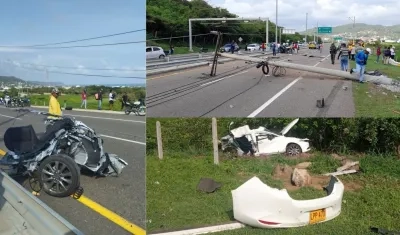 Accidente en la Vía al Mar.