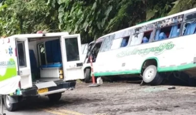 Accidente en la vía de Medellín al Urabá