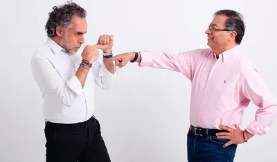 Armando Benedetti y el presidente Gustavo Petro en una gráfica de la pasada campaña electoral.