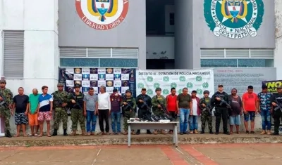 Los capturados durante los operativos. 