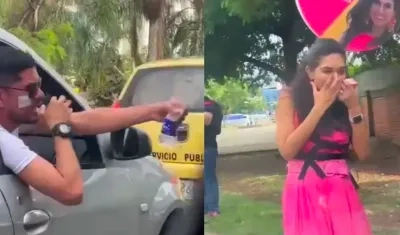 Imagen de la falsa escena de la agresión machista.