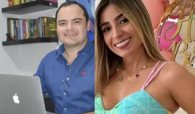 El Contralor del Huila, Andrés Felipe Vanegas Mosquera y su pareja Salomé Bahamón, secretaria general de la Alcaldía de Neiva.