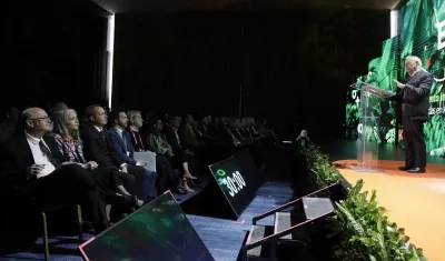 El ministro de Hacienda, Ricardo Bonilla. en el segundo foro del BID Lab en Bogotá