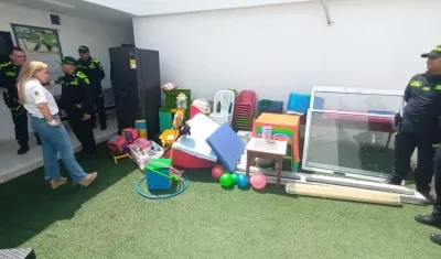 Los elementos recuperados tras ser robado del CDI de Carlos Meisel. 