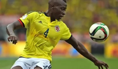 El defensa colombiano Helibelton Palacios 