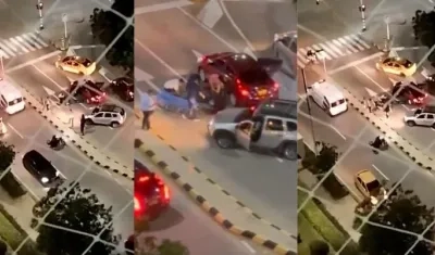 Momento en que es auxiliado el herido. 