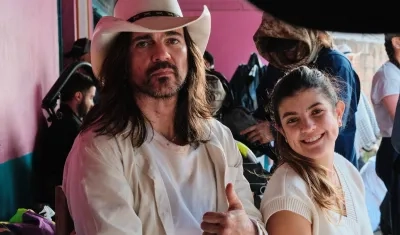 Juanes en el rodaje.