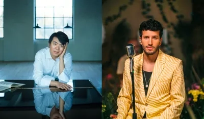 Pianista Lang Lang junto a Sebastián Yatra.