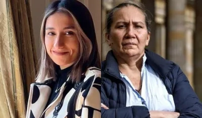 Laura Sarabia y la exniñera Marelbys Meza.