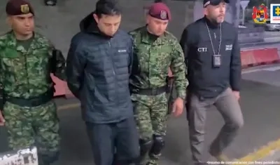 Leiner Arturo Miranda López, detenido.