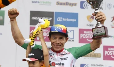 Miguel Ángel 'Supermán' López del Team Medellín.