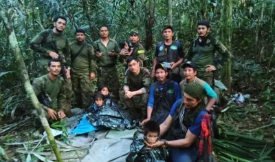 Niños encontrados en la selva
