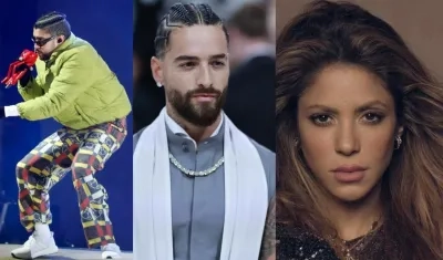 Bad Bunny, Maluma y Shakira.
