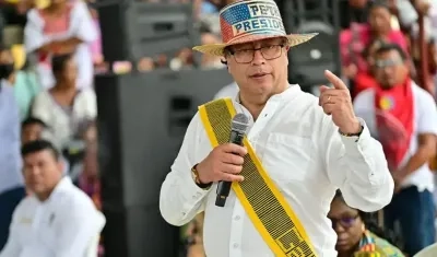 El Presidente Gustavo Petro, durante su permanencia en La Guajira.