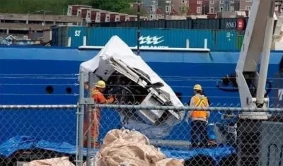 Restos del sumergible Titán