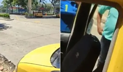 El taxista quedó muerto dentro de su vehículo. 