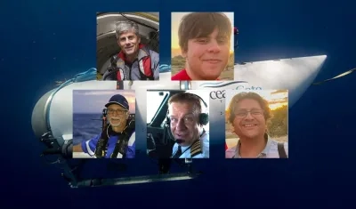 Pasajeros del sumergible Titán.