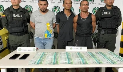 Tres capturados en Bendición de Dios