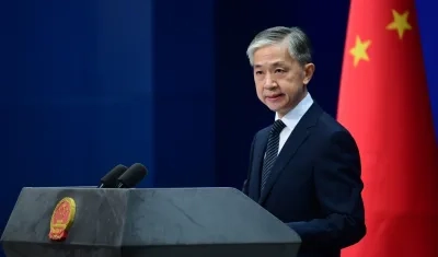  El portavoz de la Cancillería china Wang Wenbin.