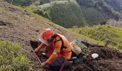 Labores de desminado en Urrao, Antioquia