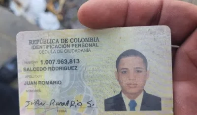 Juan Romario Salcedo Rodríguez, asesinado en Rebolo