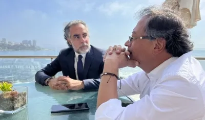 El Presidente Petro y su exembajador en Venezuela Armando Benedetti