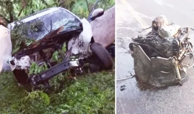 El carro donde se desplazaba José María Prentt.