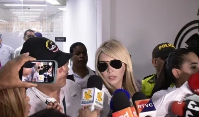 Day Vásquez cuando se presentó ante la Procuraduría en Barranquila