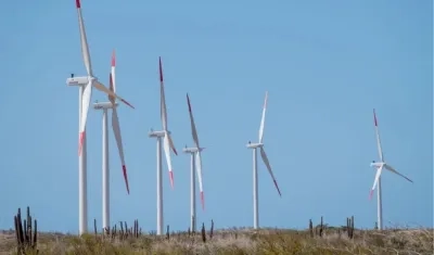 Parque eólico en el departamento de La Guajira.