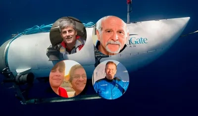 Los cinco pasajeros del sumergible.