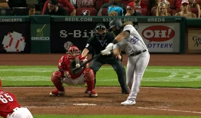 Jorge Alfaro la sacó del parque en el octavo inning. 