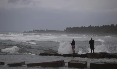 Mar agitado por el paso de tormenta.