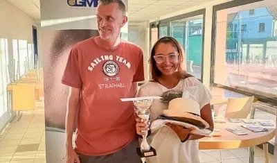 María Alejandra Guerra durante la ceremonia de premiación. 