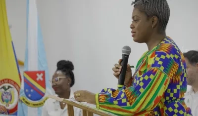 La Ministra de Educación, Aurora Vergara Figueroa