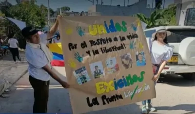 La marcha del pasado 14 de junio en Santa Rosa, Bolívar