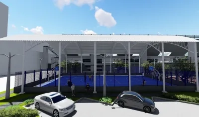 Diseño del nuevo polideportivo del barrio Hipódromo en Soledad.