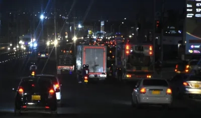 El trancón en la Avenida Circunvalar.