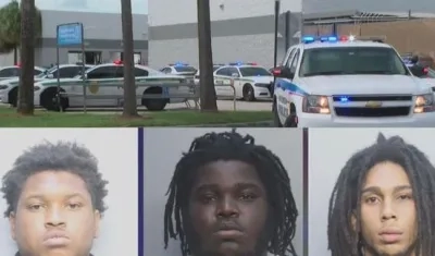 Los tres presuntos implicados en el tiroteo.