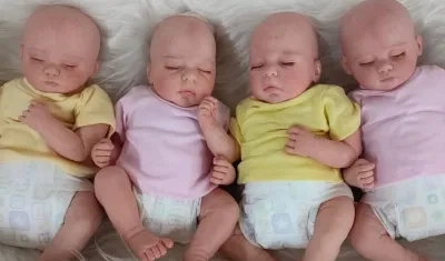Cuatro muñecas inspiradas en bebés reales.