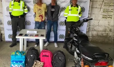 Andrés Felipe Luna González y Jorge José Vizcaíno Tacha, capturados.